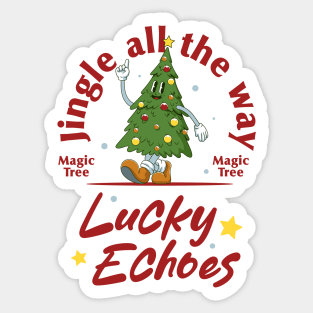 Funny Christmas Tree Sticker